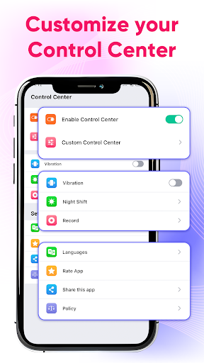 Boshqaruv paneli – Tez kirish;;Androiddan foydalanishni osonlashtiradigan boshqaruv paneli ilovasi